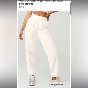 ALO Sherpa Sweat Pants Size XS